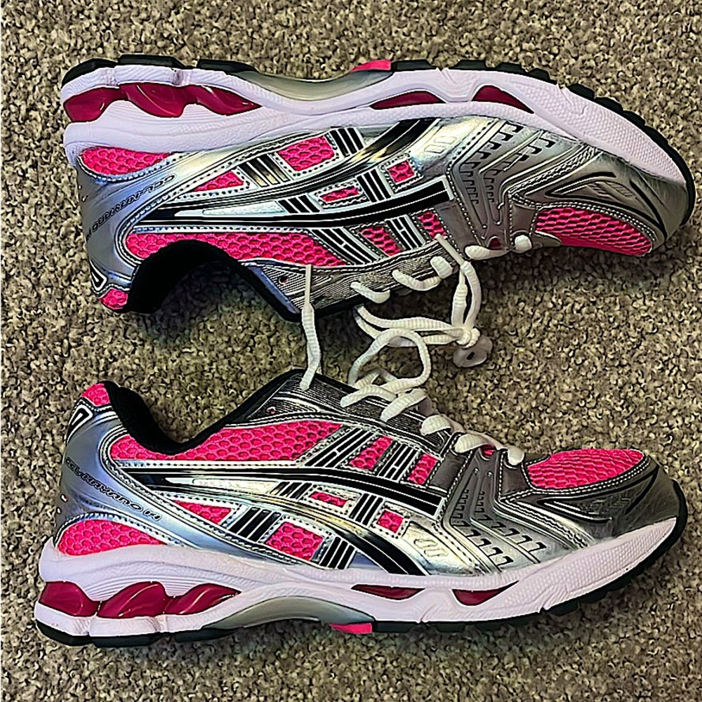 Pink gel asics